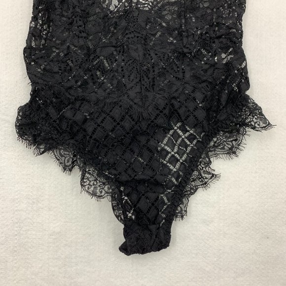Salt and Lace Intimates Love Me In Black Lace Bodysuit Small - Picture 5 of 13